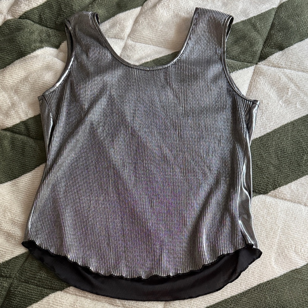 Chic Metallic Sleeveless Women's Tank Top